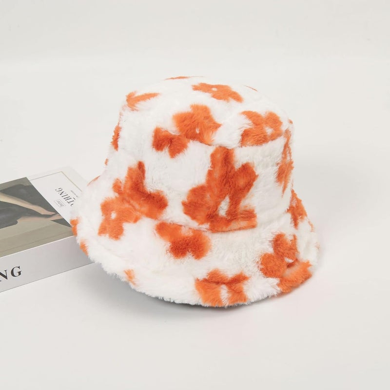 Yonchic Store Winter Soft Faux Fur Plush Bucket Hat, Lovely Fisherman Cap, Fashion Outdoor Thick Warm Sun Cap for Women - Image 5